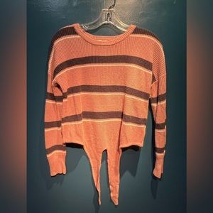 Purple Blue White Striped Sweater